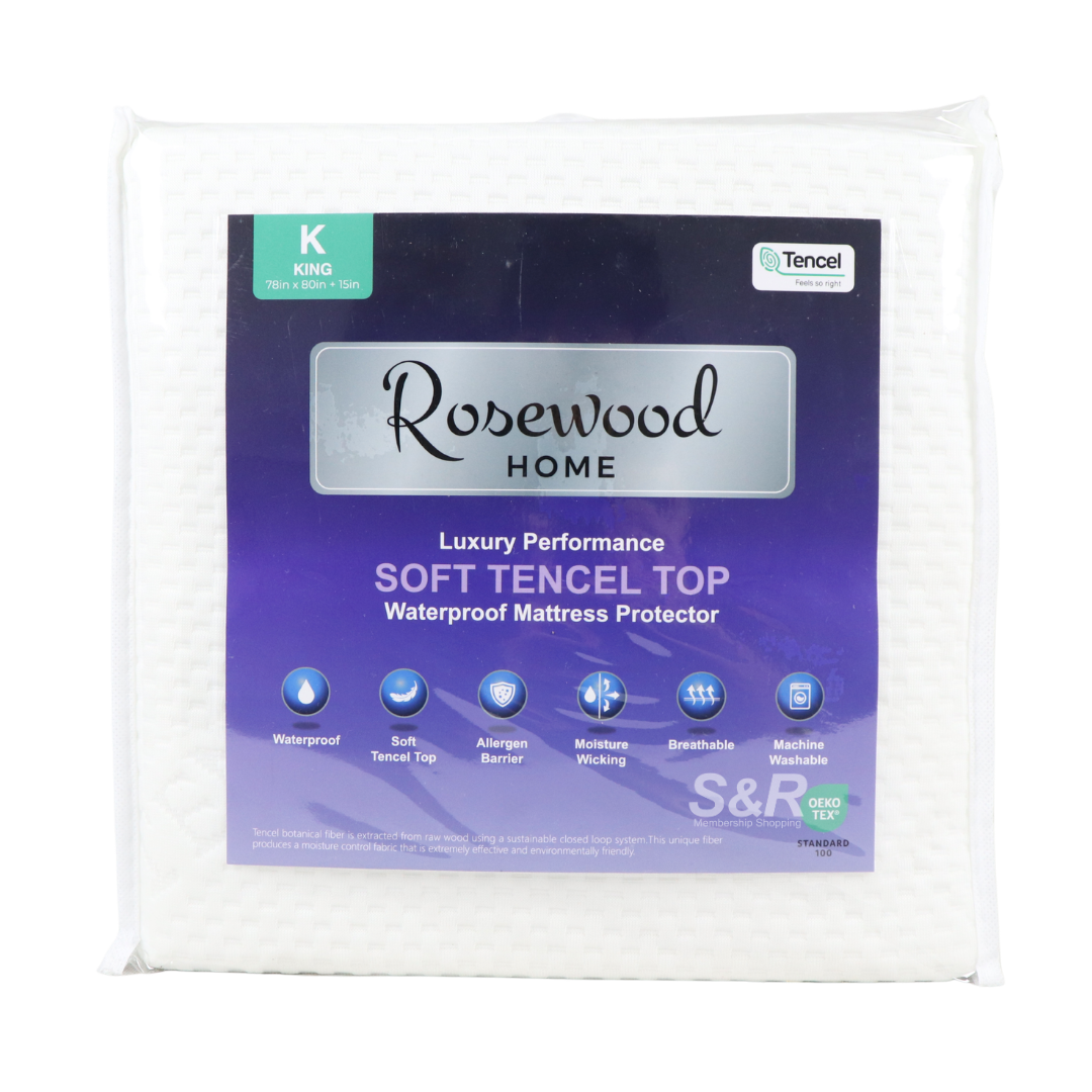 Rosewood Home Soft Tencel Top Waterproof Mattress Protector King Size